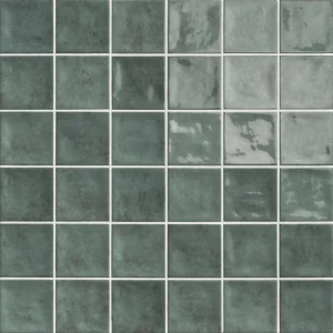 Chaouen Ocean 20×20 - Carrelage mural bleu-vert brillant style Zellige