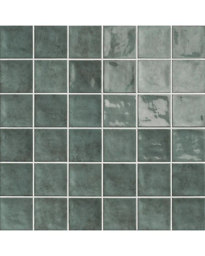 Chaouen Ocean 20×20 - Carrelage mural bleu-vert brillant style Zellige