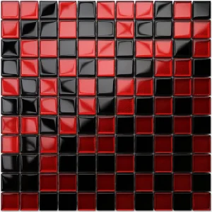 Mosaïque en verre sur filet pour salle de bain ou cuisine 30 cm x 30 cm - Milan