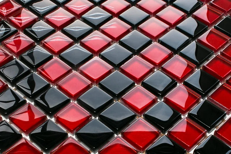 Mosaïque en verre sur filet pour salle de bain ou cuisine 30 cm x 30 cm - Milan