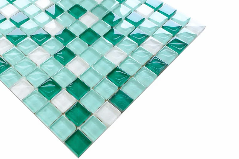 Mosaïque en verre sur filet pour salle de bain ou cuisine 30 cm x 30 cm - Winter frost