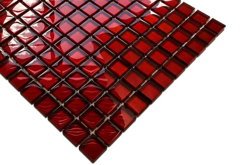 Mosaïque en verre sur filet pour salle de bain ou cuisine 30 cm x 30 cm - Pomerol wine