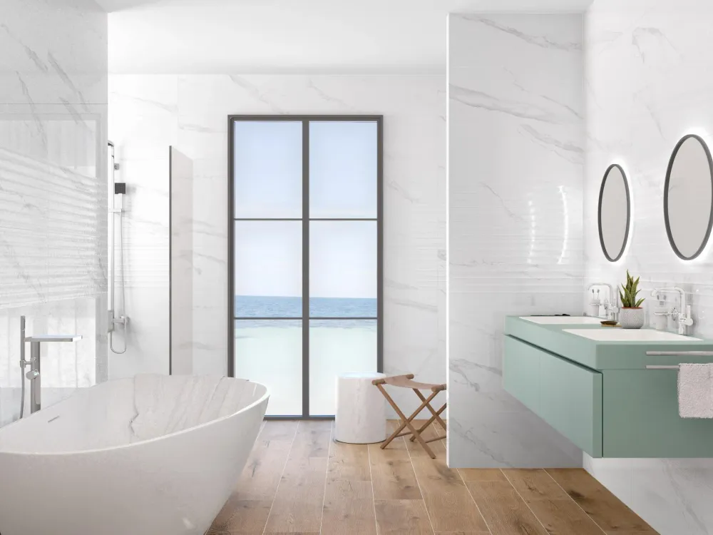 Tuile de céramique porcelaine - Collection CR. CELLINI disponible en 2 tailles, 1 couleur et 2 finitions.