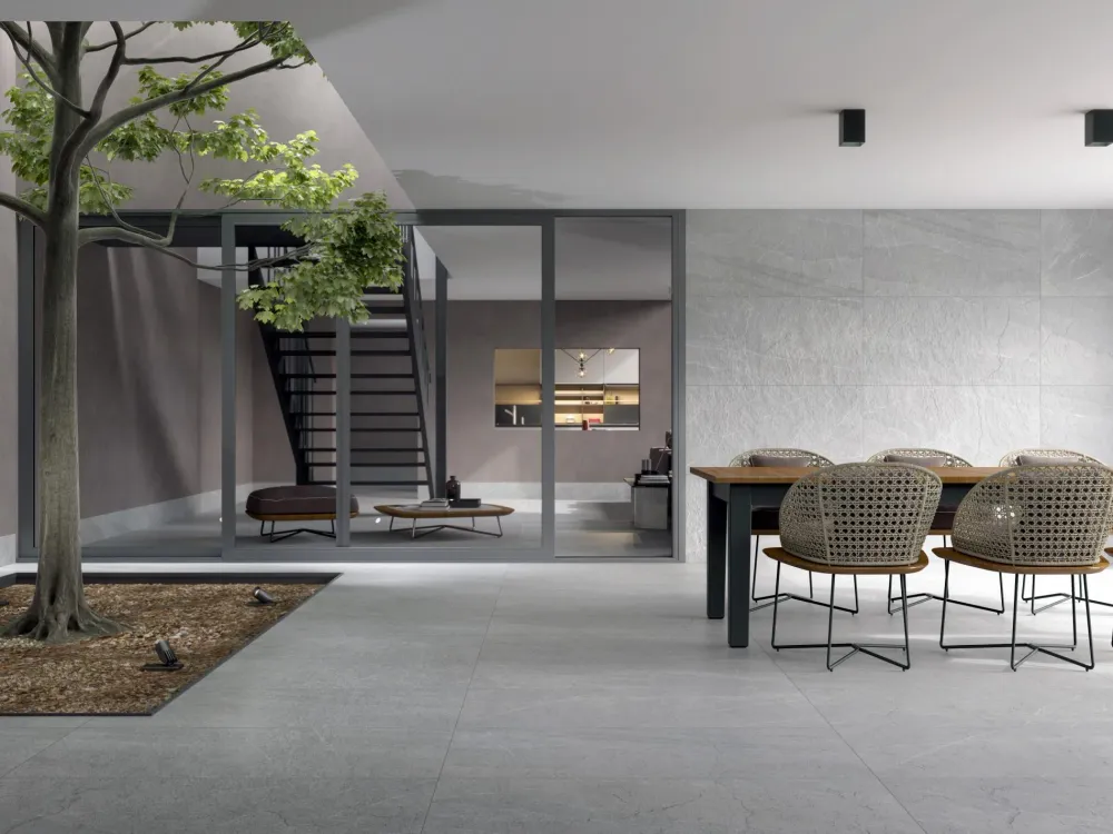 Tuile de céramique porcelaine - Collection PIETRA DI LAVAGNA disponible en 3 tailles, 4 couleurs et 1 finition.
