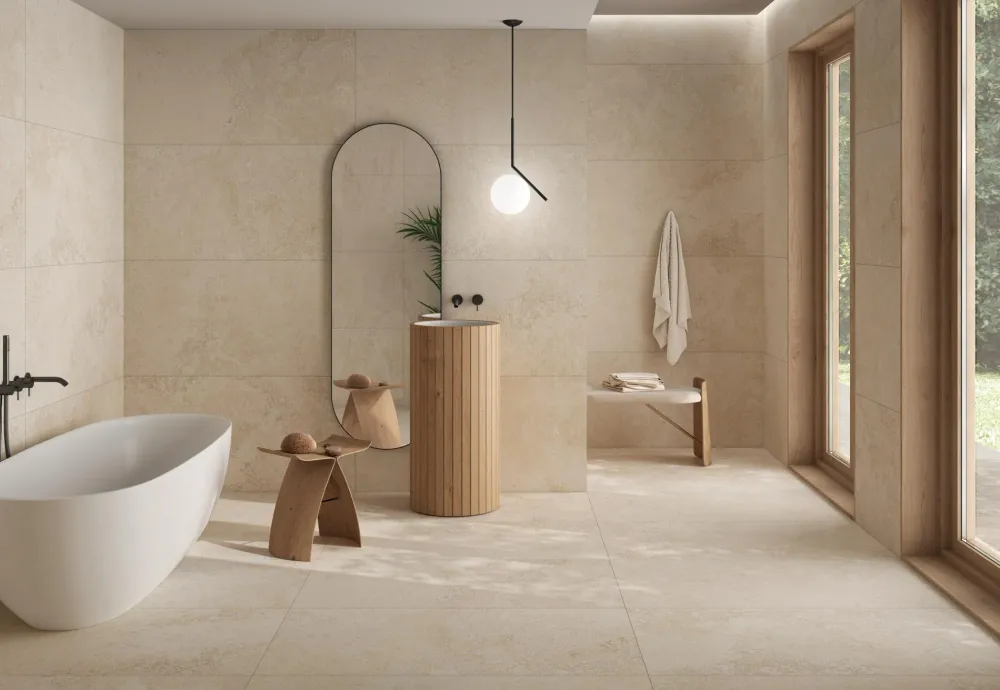 Tuile de céramique porcelaine - Collection PIETRA DI RAPOLANO disponible en 4 tailles, 2 couleurs et 1 finition.
