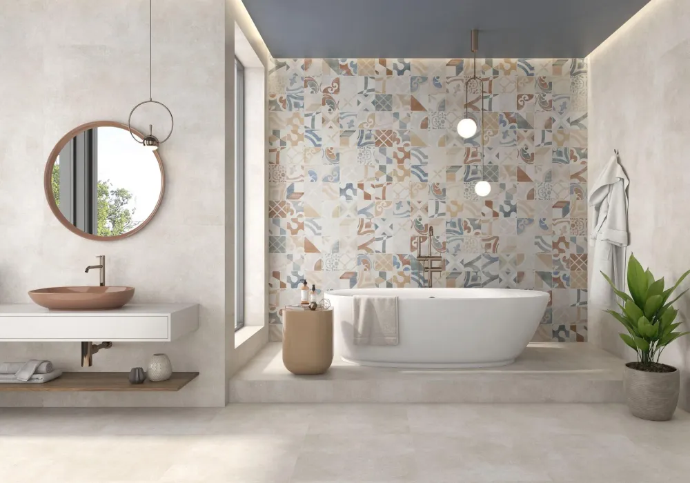 Tuile de céramique porcelaine - Collection VITA disponible en 3 tailles, 4 couleurs et 1 finition.