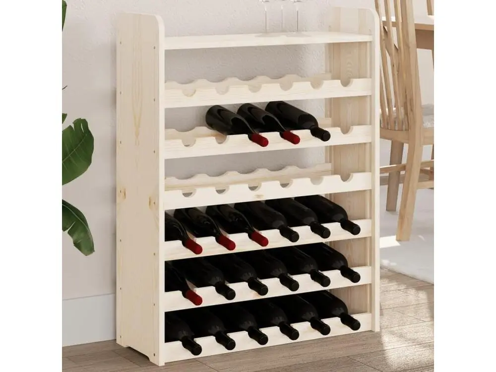 Industriel Robust Casier à vin et panneau supérieur 67,5x25x87 bois pin massif