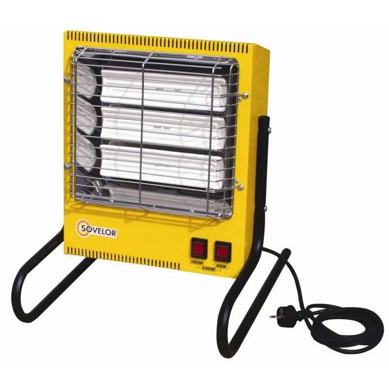 Chauffage léger et mobile radiant céramique SOVELOR TS3-J 2400W monophasé avec régulation numérique