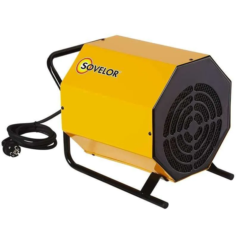 Chauffage mobile électrique SOVELOR C3 230V air pulsé 3300W monophasé Haute efficacité énergétique
