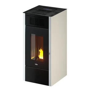 Détecteur de CO2 Poêle à pellet Pegaso Saba blanc 14 kW