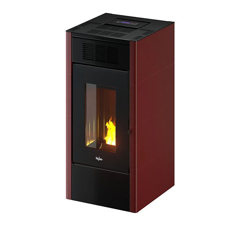 Haute Performance Poêle à pellet Pegaso Saba bordeaux 14 kW