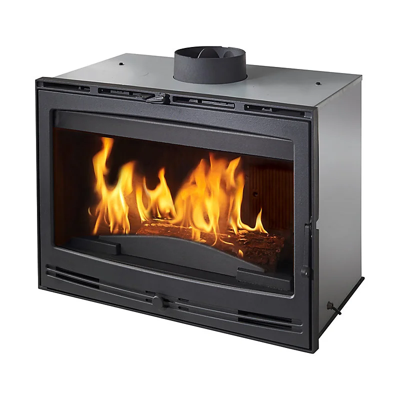 Insert à bois de cheminée Invicta 12KW avec kit de fixation