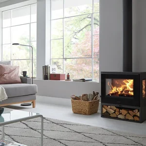 Poêle à bois en acier Panadero Java 3V 5.9kW 210m3 avec grille de protection
