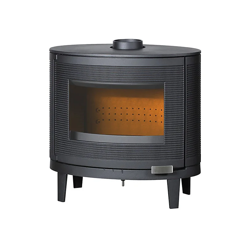 Poêle à bois en fonte Invicta Kaori 9kW 100m² compatible avec domotique