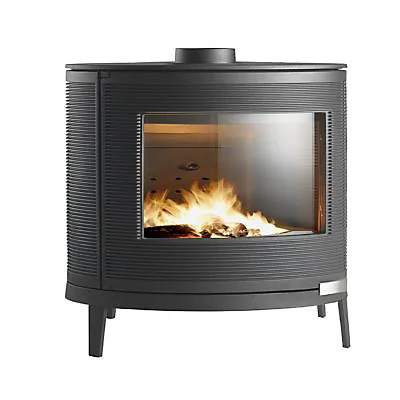 Poêle à bois en fonte Invicta Kaori 9kW 100m² compatible avec domotique