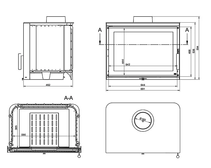 POÊLE BOIS KFD STO iM 14 - 11KW pour conduit de 150 mm
