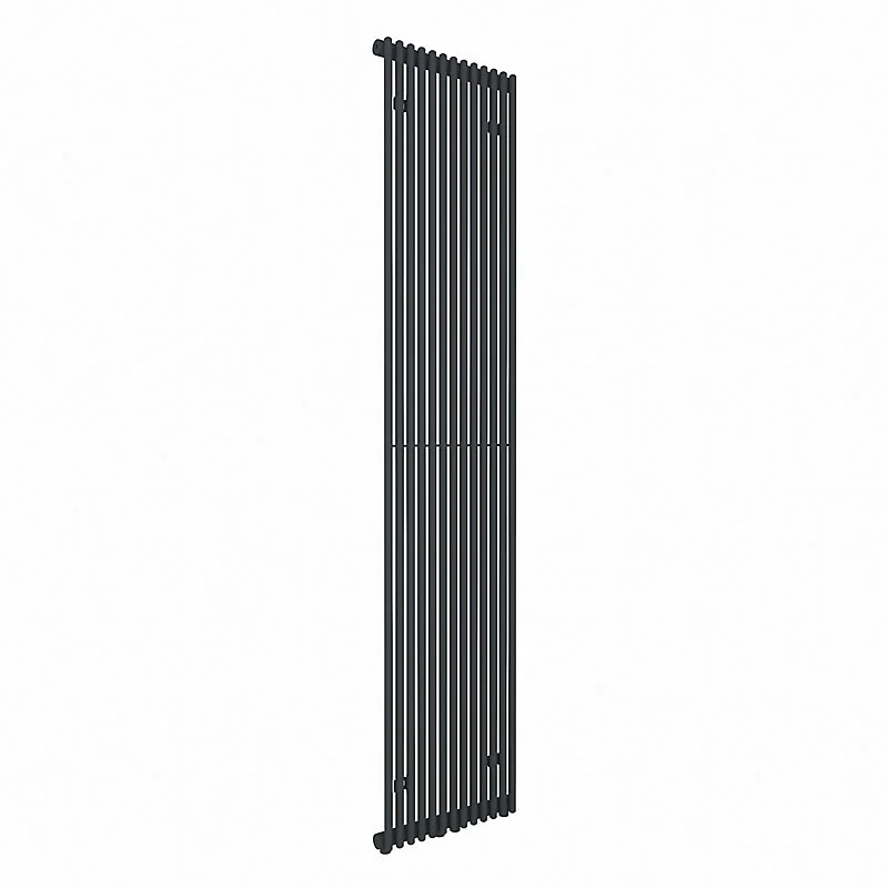 Radiateur eau chaude Acova Filin vertical anthracite 1008W avec kit de fixation