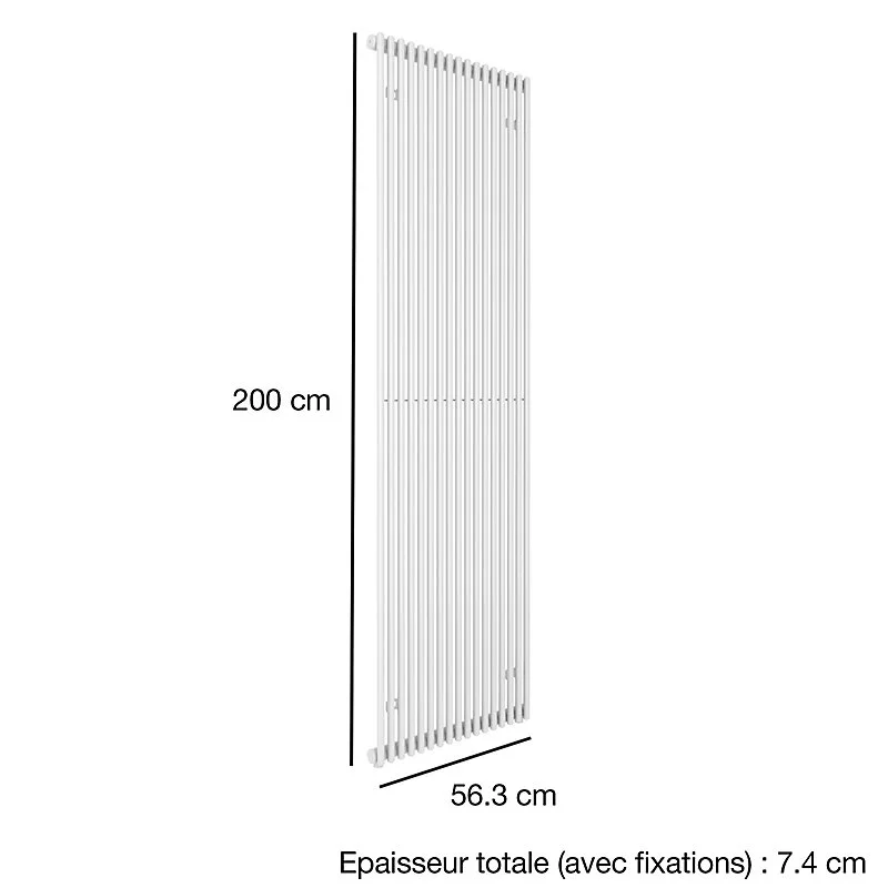 Radiateur eau chaude Acova Filin vertical blanc 1318W pour maison individuelle