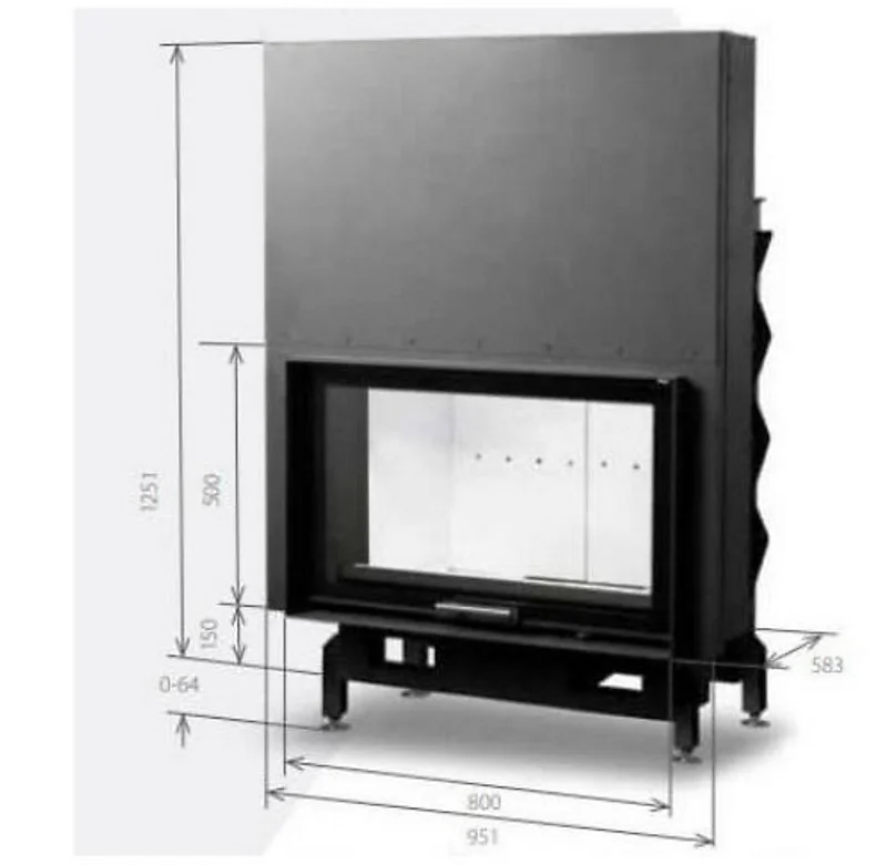 Thermostat programmable Insert de cheminée 100 EVO LD d200 96 CM 17kW design haut de gamme