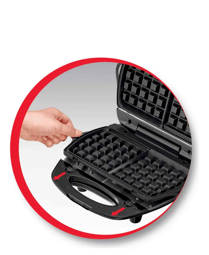 Moulinex Break Time 700w Waffle & Sandwich Grill - Mauve