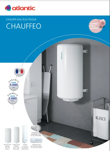 Chauffe-Eau Électrique Chauffeo 200 Litres À Résistance Blindée Vertical Mural Monophasé Classe Énergétique avec protectio...
