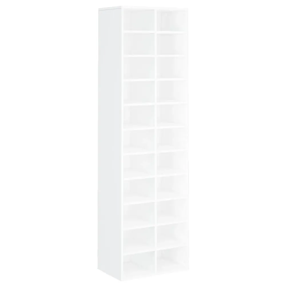 Armoire à chaussures range chaussures rangement meuble entrée couloir salon 54 x 34 x 183 cm bois d'ingénierie blanc 02_00...