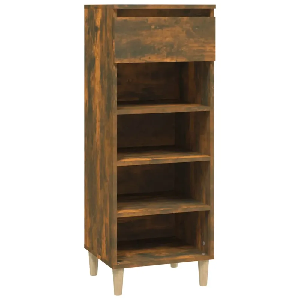 Armoire à chaussures range chaussures rangement meuble entrée couloir salon 40 x 36 x 105 cm bois d'ingénierie brun 02_002...