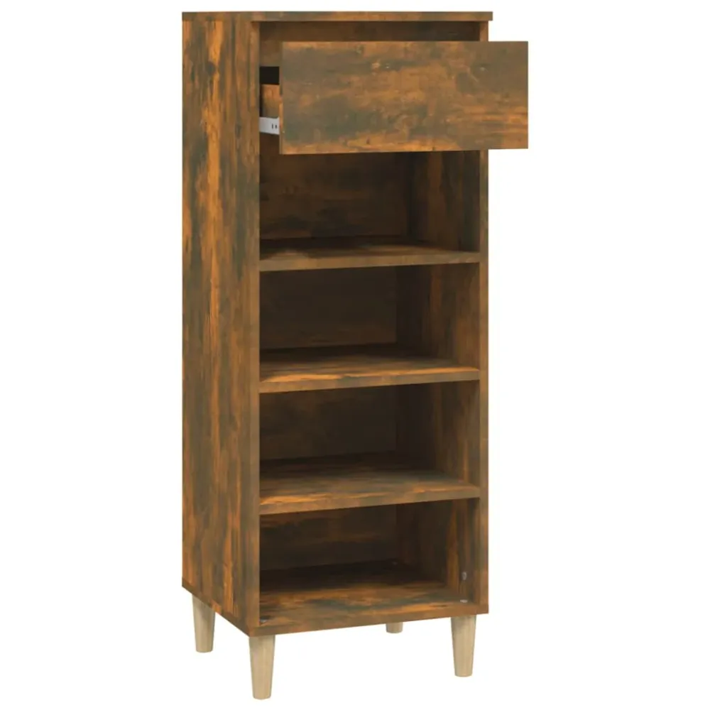 Armoire à chaussures range chaussures rangement meuble entrée couloir salon 40 x 36 x 105 cm bois d'ingénierie brun 02_002...