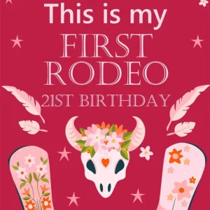 Toile de fond Anniversaire Conçu spécialement Bottes Cowgirl Fête 21ème BRP3-38