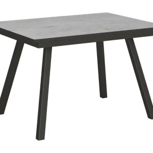 Table Mirhi Dessus Ciment 90x120 + 60 cadre Anthracite
