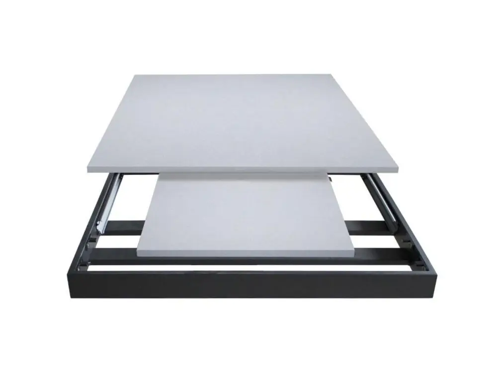 Table Mirhi Dessus Ciment 90x120 + 60 cadre Anthracite