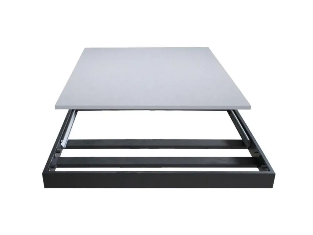 Table Mirhi Dessus Ciment 90x120 + 60 cadre Anthracite