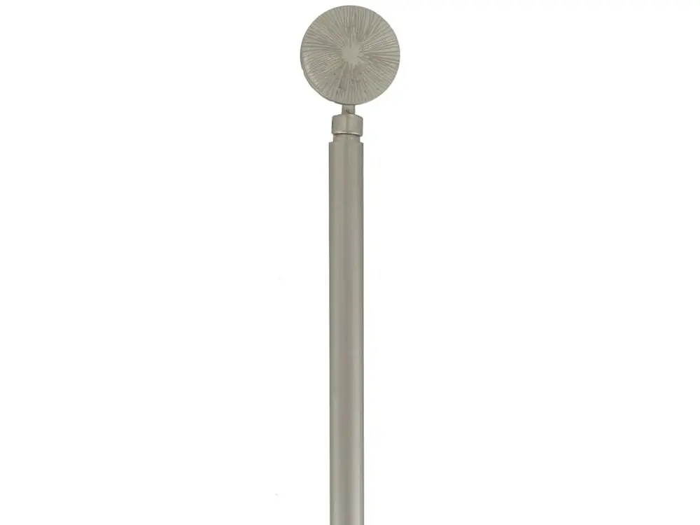 Tringle Extensible Rond Strie 80x110 Cm - Argent avec système de verrouillage