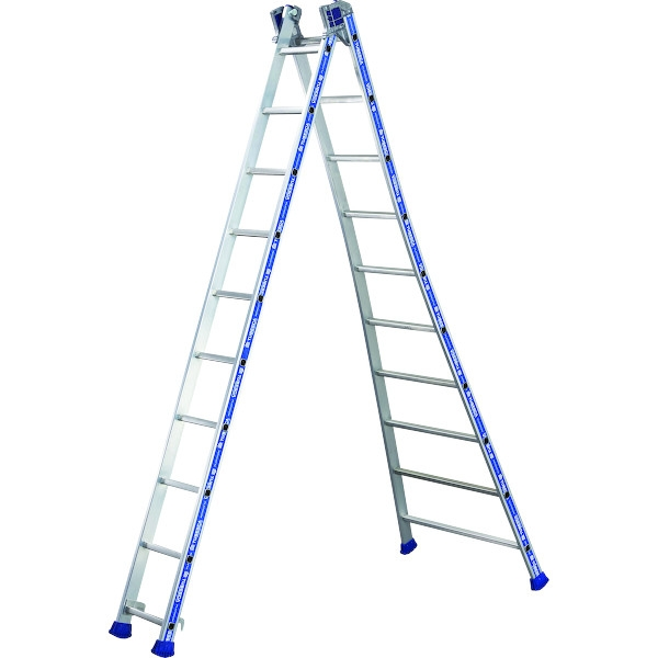 Haute Résistance Aluminium Échelle transformable PLATINIUM 2 plans - 4,88 m - TUBESCA-COMABI