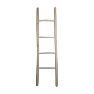 Marchepied pliant Miring - Échelle décorative - Teck 45*5*150