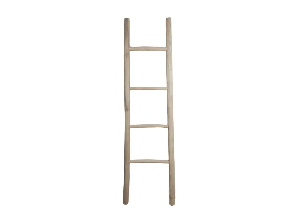 Marchepied pliant Miring - Échelle décorative - Teck 45*5*150