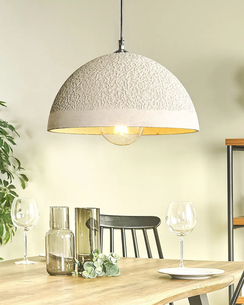 Concrete Pendant Lamp Grey TANANA avec batterie rechargeable