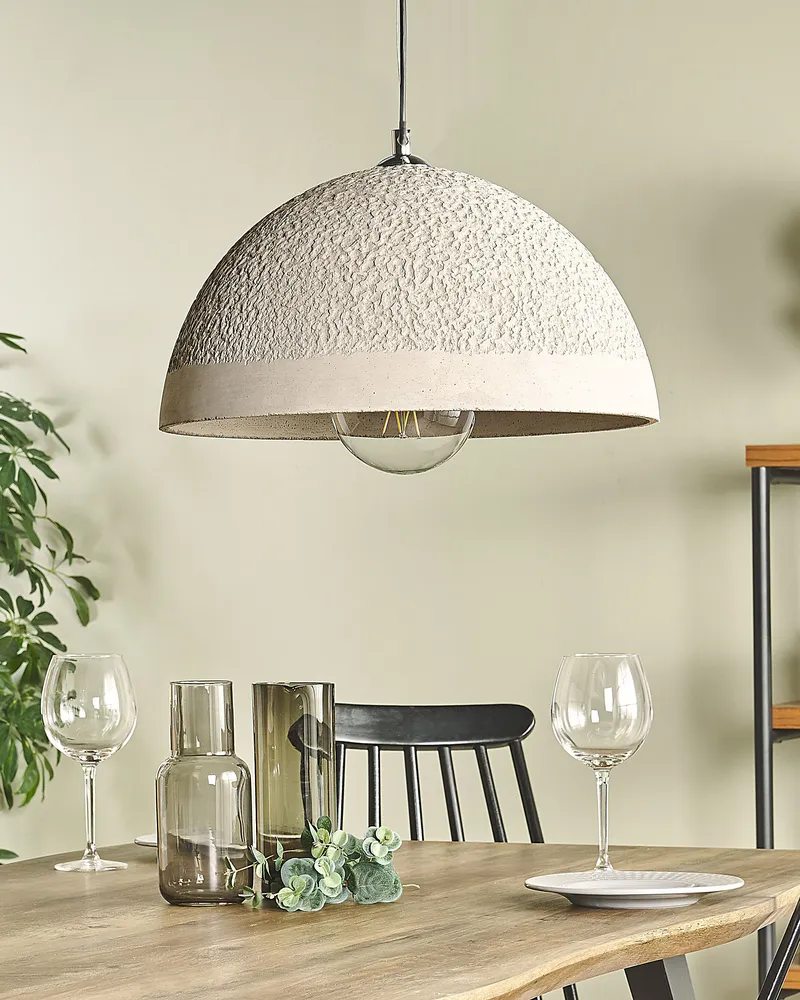 Concrete Pendant Lamp Grey TANANA avec batterie rechargeable