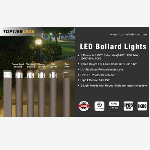 Lampe torche 14W/19W/24W LED Bollard Lights haute résistance SS-BD03