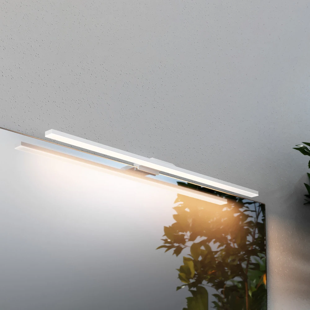Applique murale LED pour salle de bain Modena, IP44, blanc, 4.000 K, avec ampoule LED incluse