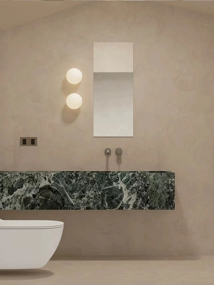 Applique Murale LED – Verre Mat Rond, Éclairage Moelleux pour Chambre et Salle de Bain