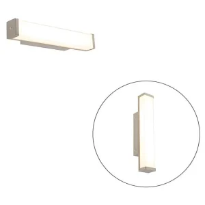 Applique pour couloir Applique de salle de bain en acier 32 cm avec LED IP44 - Cascada
