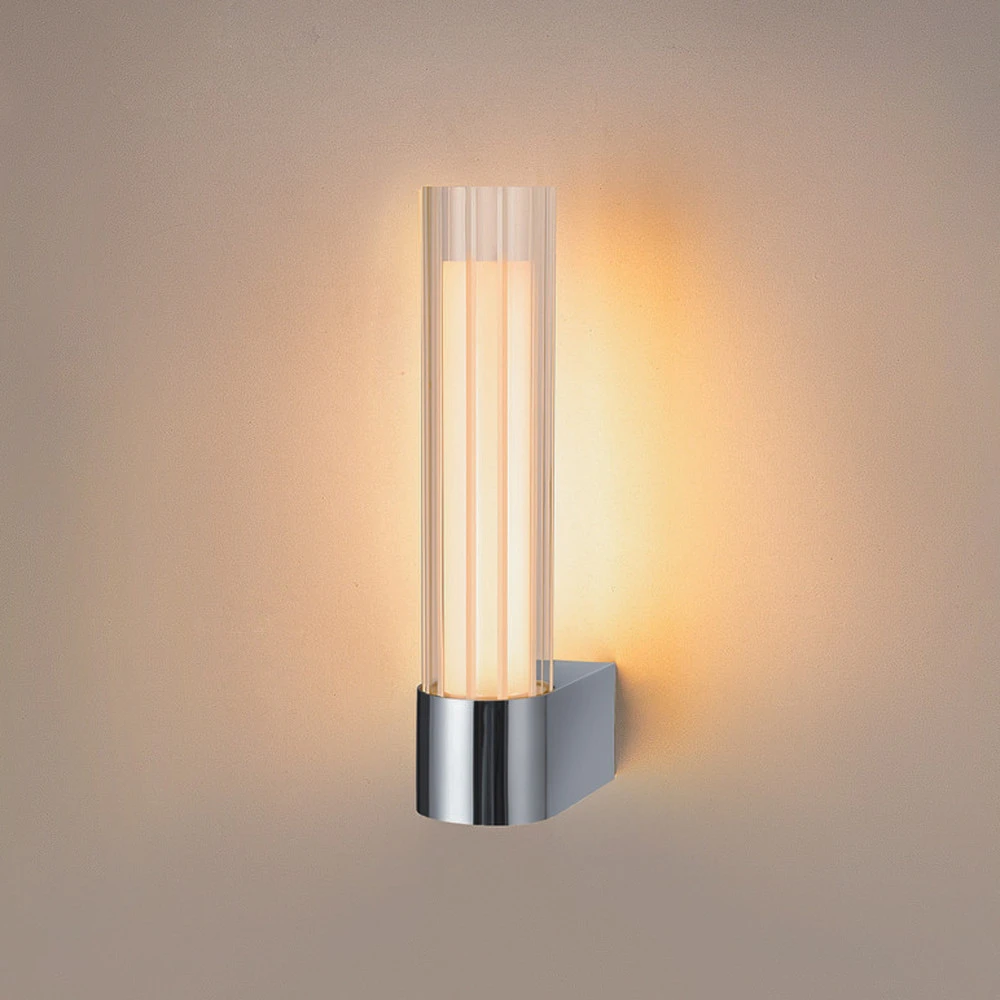 Applique pour couloir SLV Applique murale LED pour salle de bain Lygant single, acier chromé, aluminium