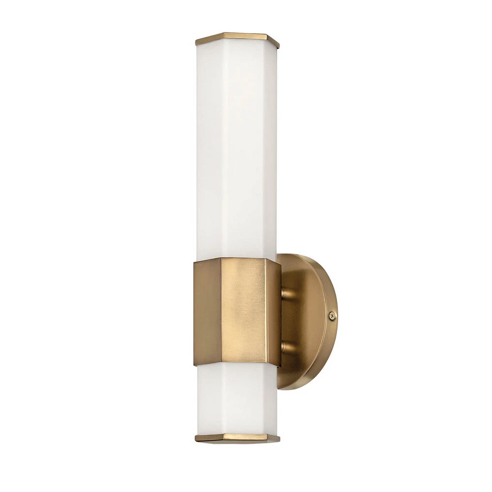 Applique salle bain LED Facet Individuel 3 000K laiton Dimensions : 15 x 30 cm