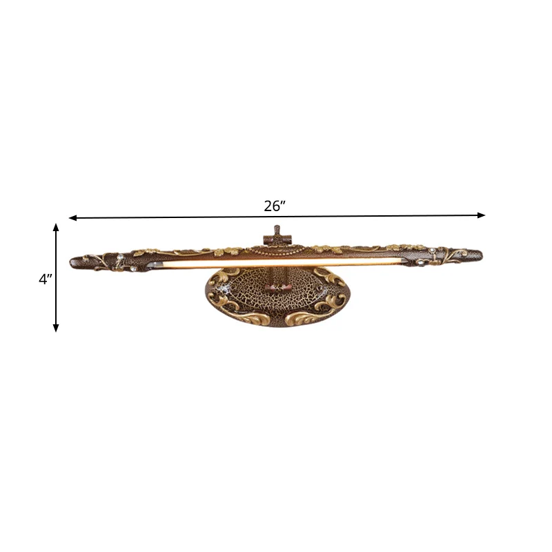 Applique de salle de bain à LED en métal conventionnel en lumière blanche/chaude , 19,5 "/23,5"/26" de largeur Style moderne