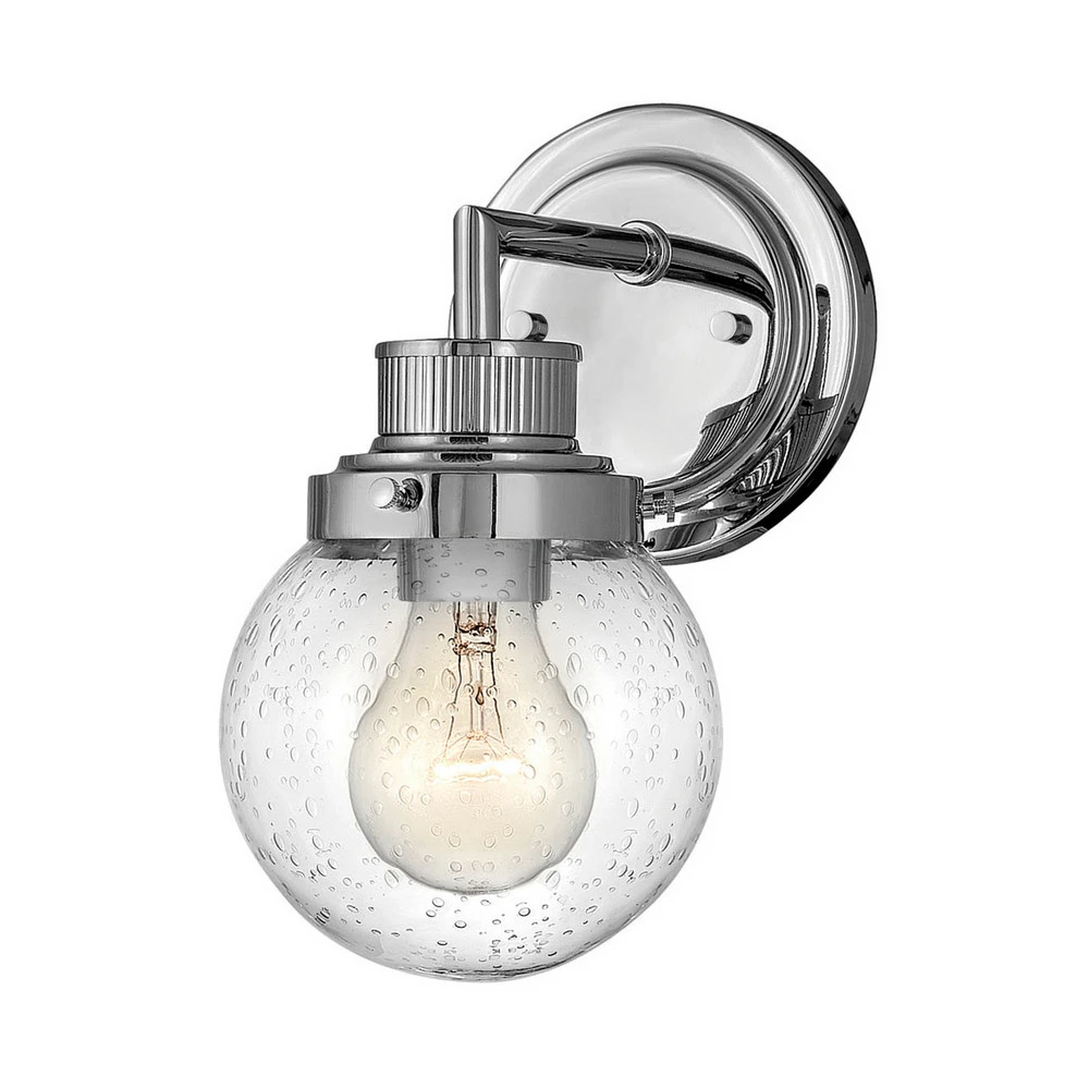 Certifié CE Applique salle de bain Poppy, 1 lampe, chromée
