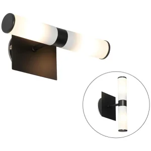 Certifié CE Applique tendance noire IP44 2 lumières - Bain