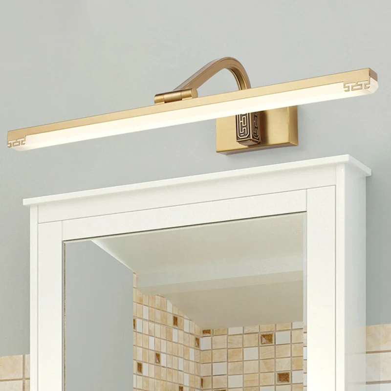 Lumière de vanité LED linéaire réglable, applique murale traditionnelle en acrylique, éclairage pour salle de bain pour éc...