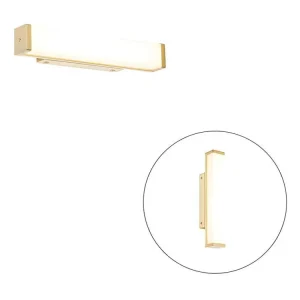 Étanche IP44 Applique de salle de bain en laiton 32 cm avec LED IP44 - Cascada