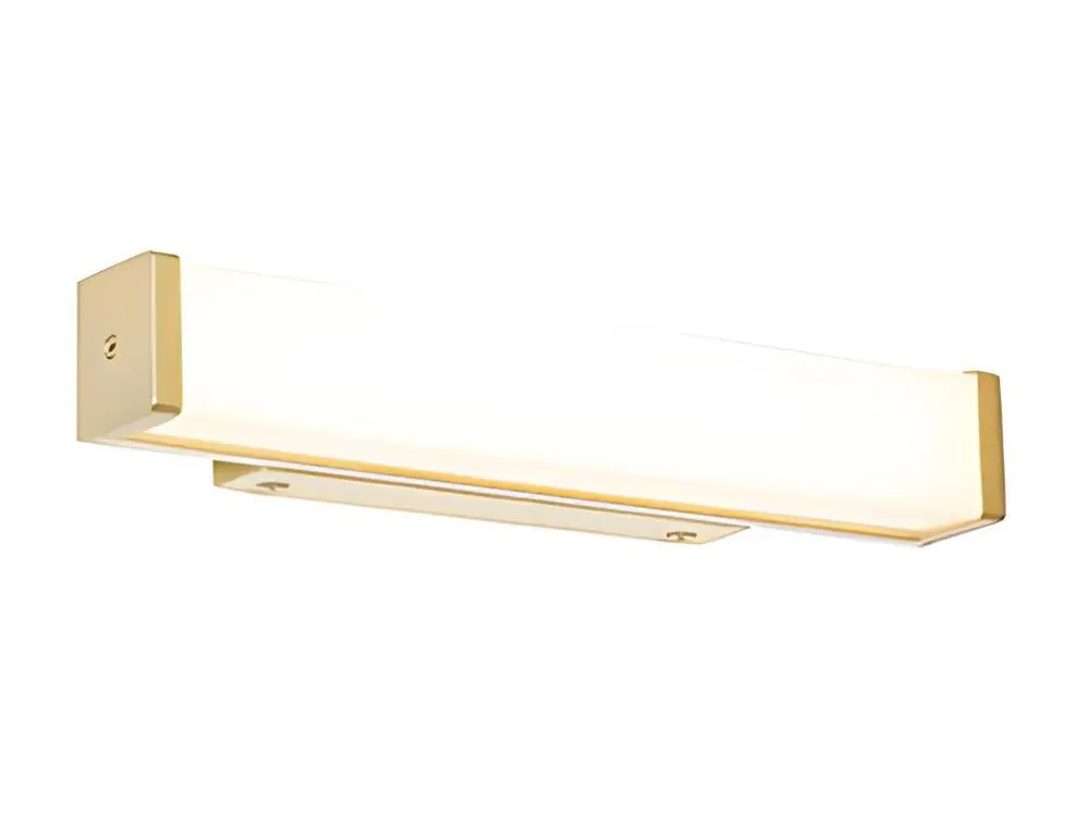 Étanche IP44 Applique de salle de bain en laiton 32 cm avec LED IP44 - Cascada